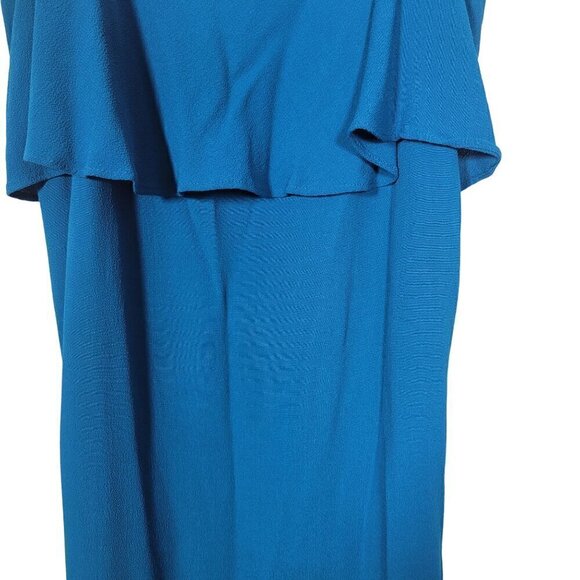 J Crew Women's Sheath Style Pebble Crepe Textured Dress Teal Blue Size 8 - Picture 7 of 15